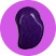 Расческа The Original Retro Purple Glitter